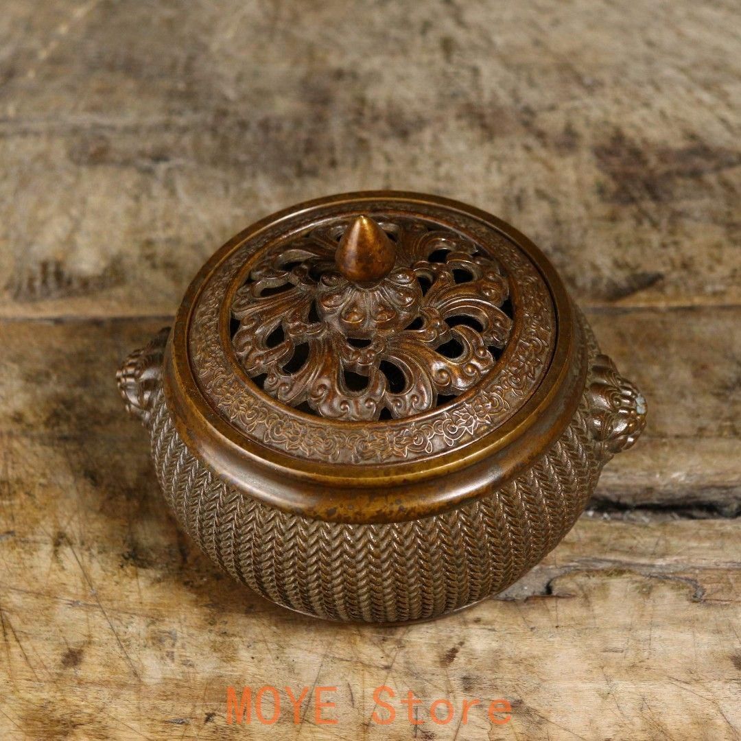 獅子蓋 双龍耳 香炉 書房 茶道 工芸品 装飾品 美術品 置物 獅子蓋 双龍耳 香炉 書房 茶道 工芸品 装飾品 美術品 置物 獅子