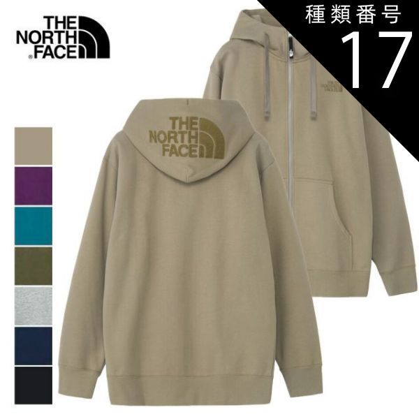 種類17：KK/M ザ・ノース・フェイス パーカー THE NORTH FACE NT12442 リアビューフルジップフーディ メンズ 定番 裏起毛 パーカー ロゴ刺繍 フード付きスウェット ストリート アウトドア タウンユ