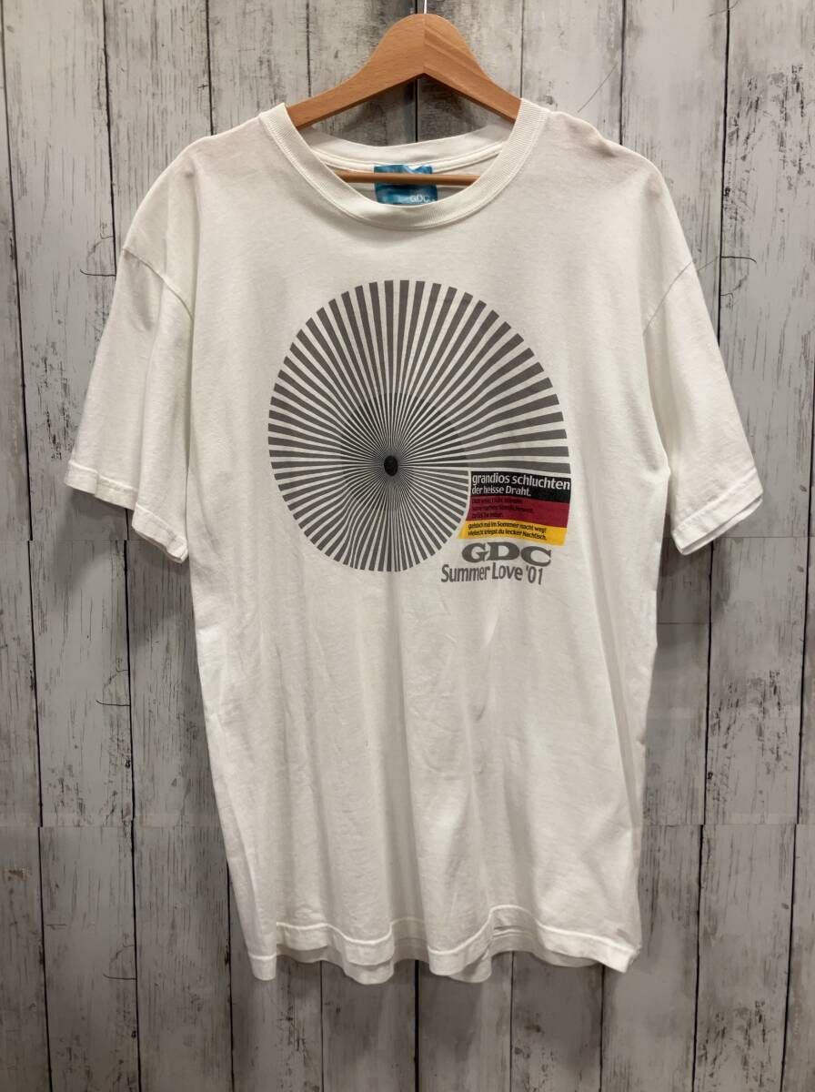 驚きの破格値，格安 GDC ジーディーシー ホワイト Summer Love’01 半袖Tシャツ Tシャツ