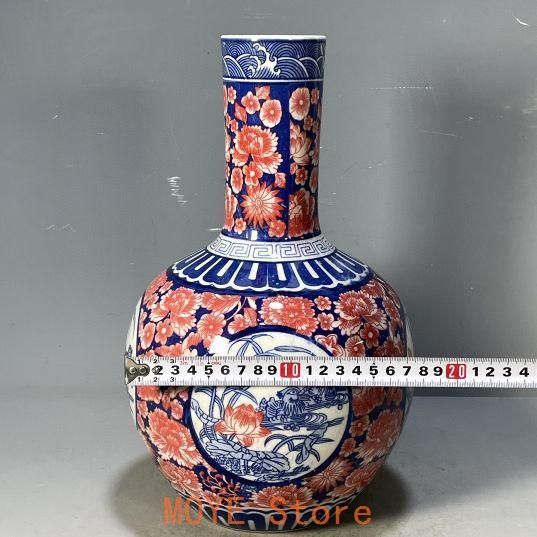 清乾隆琺瑯彩花鳥図紋天球瓶 景徳鎮 陶磁器 装飾品 工芸品 美術品 置物