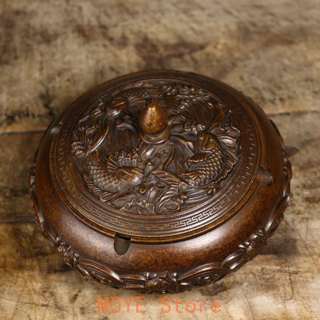 灰皿 リビング 茶室 茶台 香炉 置物 銅器 銅製品 - メルカリ