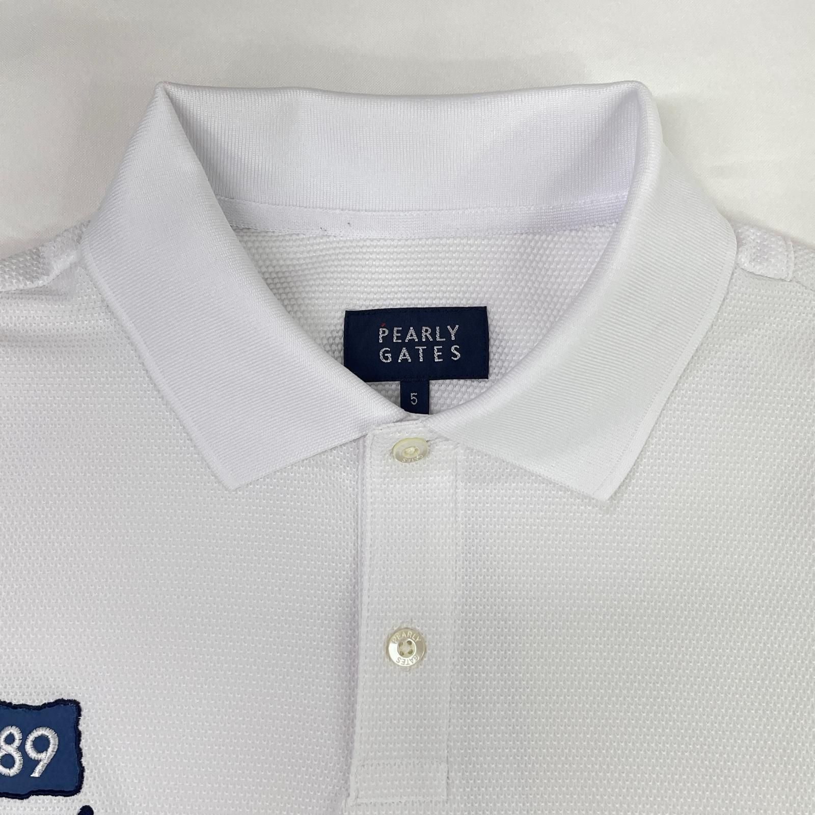 中古 メンズ パーリーゲイツ PEARLY GATES 半袖ポロシャツ 5(L) 白