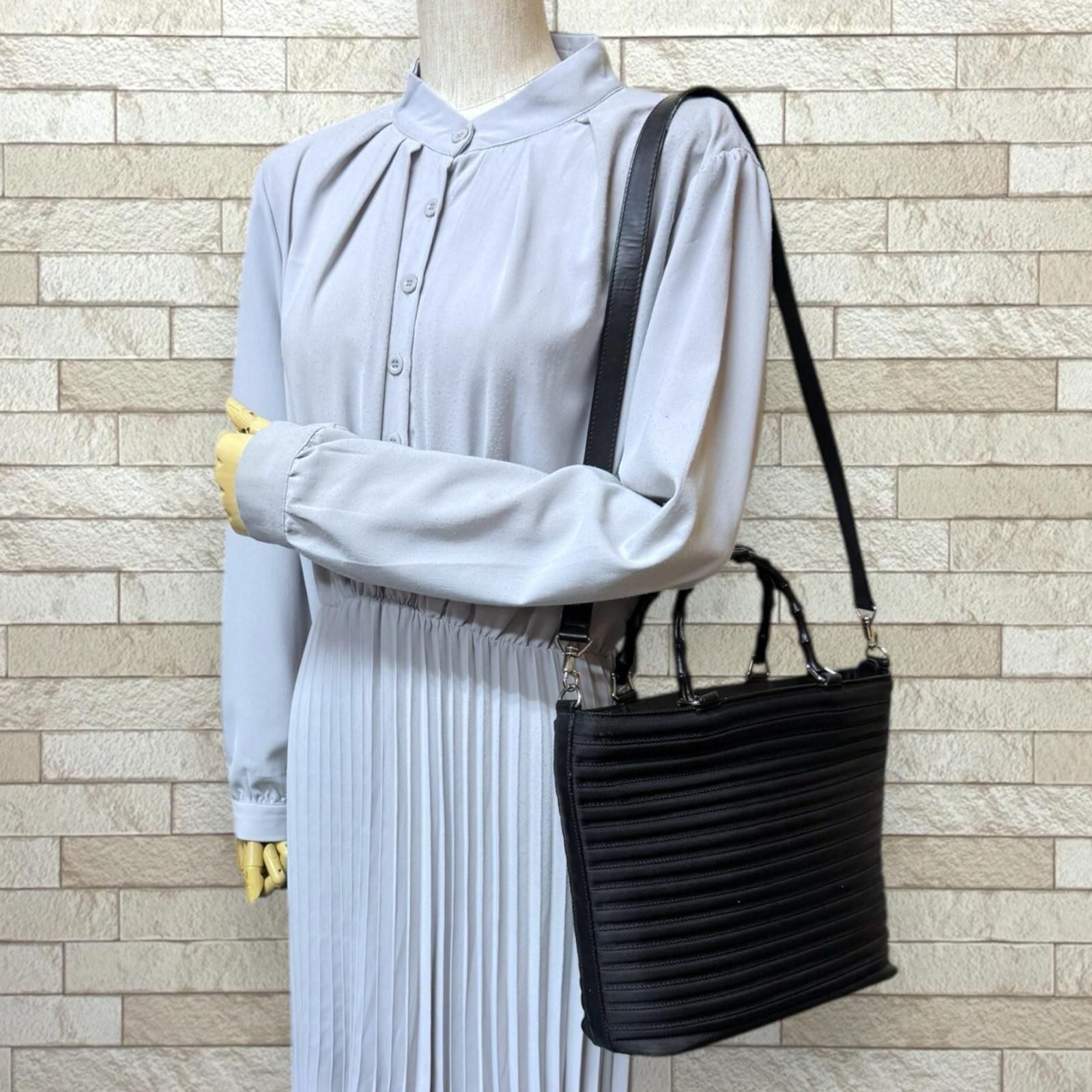 グッチ バンブー ショルダーバッグ 購入 キャンバス 000・1705・0588