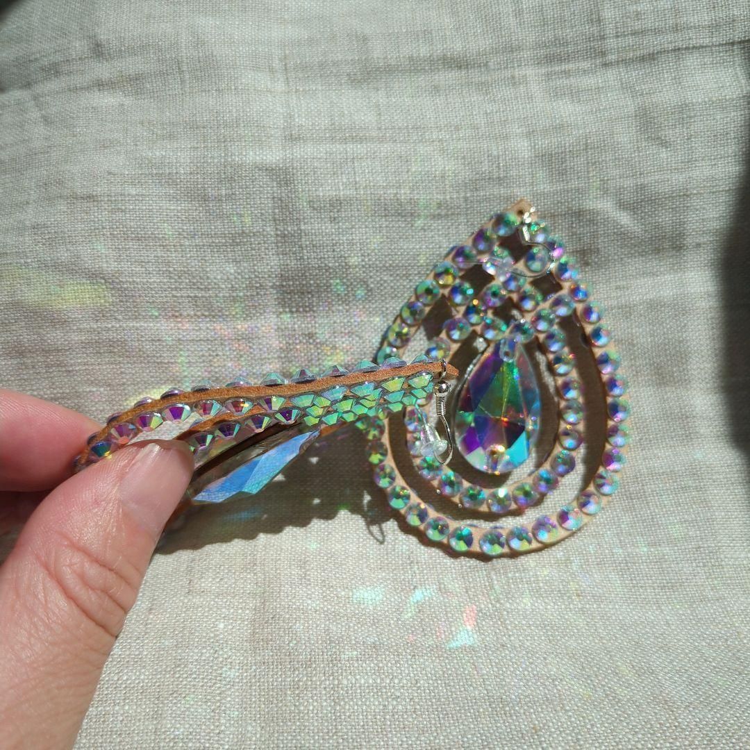 ラインストーン付きダンスピアス 社交ダンス ベリーダンス 902 美しい