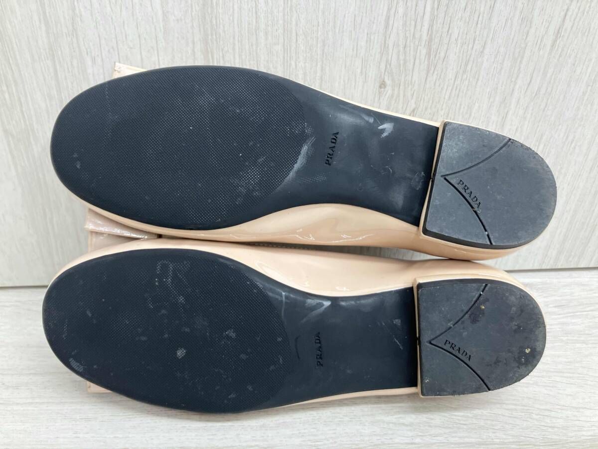 PRADA プラダ フラットシューズ パンプス エナメル リボン 226