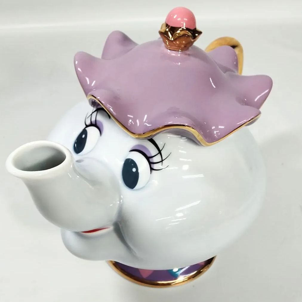 ディズニーランド　美女と野獣　ポット夫人　チップ　お皿　シュガーポット 美女と野獣 ポット夫人 チップ シュガーポット 5点セット 東京