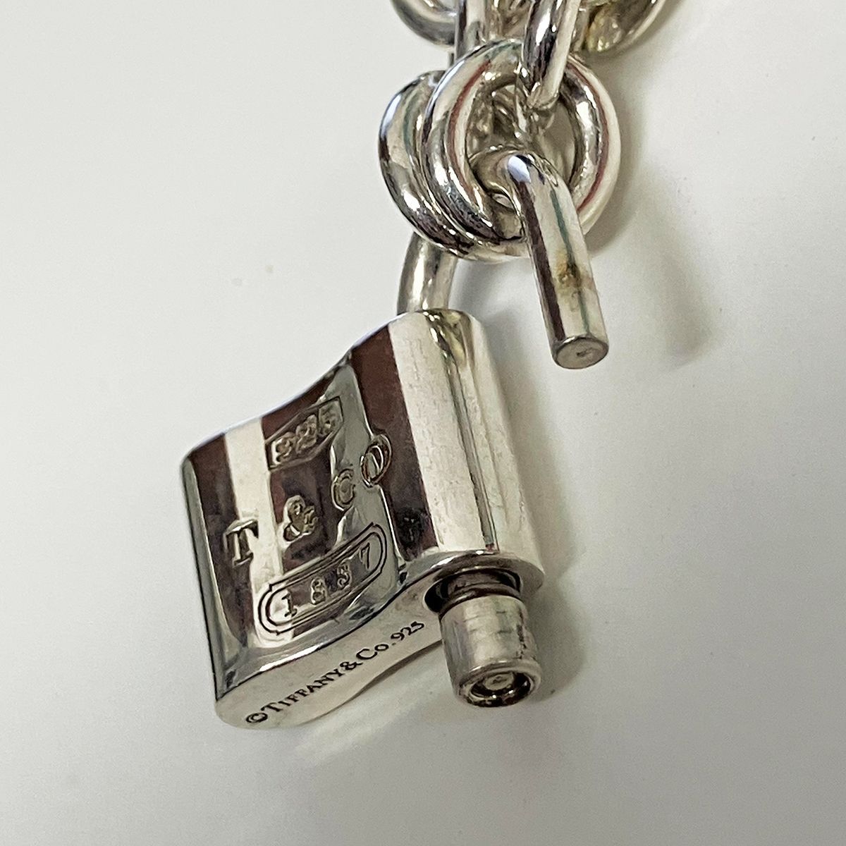 c674 美品　ティファニー　1837 カデナ　ロック　ブレスレット　925 TIFFANY&Co. ティファニー カデナ ロック 1837 ブレスレット 925