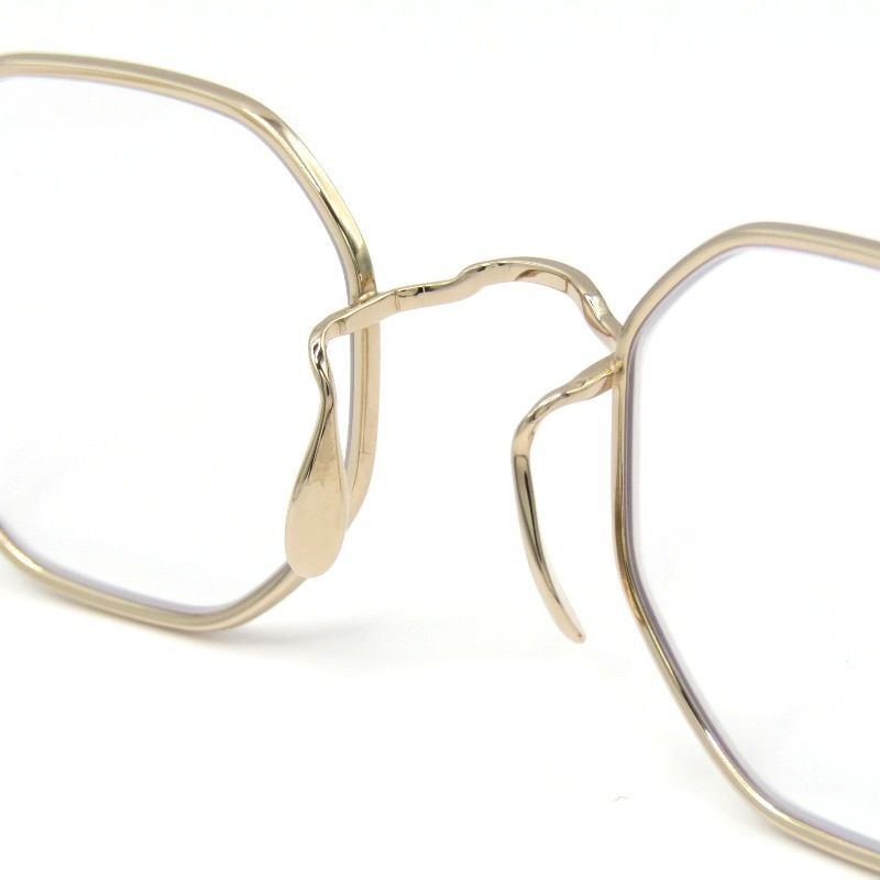 ayame アヤメ OCTA オクタゴ　サングラス シャンパンゴールド 美品 ayame アヤメ OCTA オクタ チタニウム オクタゴンシェイプ