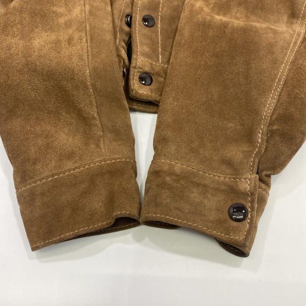 中古】VANSON USA製 スエード トラッカージャケット ブラウン サイズ42