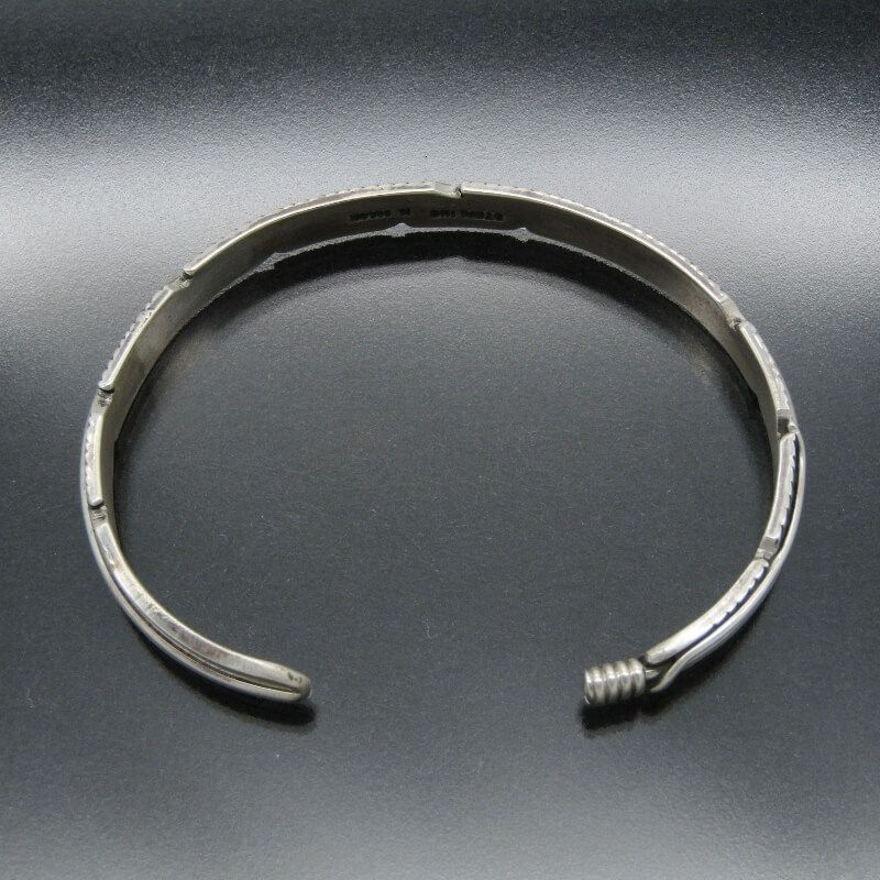 美品 Harvey Mace ナバホ族 バングル フェザー 6mm幅 ハーヴィーメイス