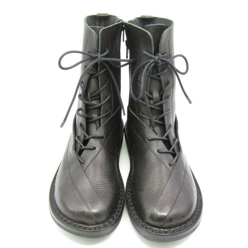 美品　希少　trippen トリッペン　黒 レザー　レースアップシューズ 37 trippen（トリッペン） trippen TODI レースアップレザーシューズ