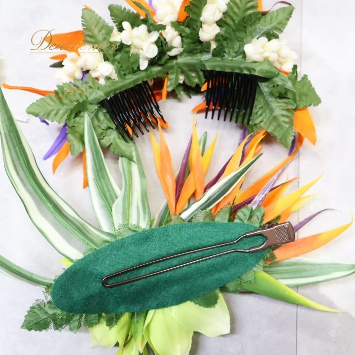 フラダンス　髪飾り　チョーカー等　ダンス 楽天市場】フラダンス フラ 髪飾り ヘアアクセサリー ヘアクリップ 花