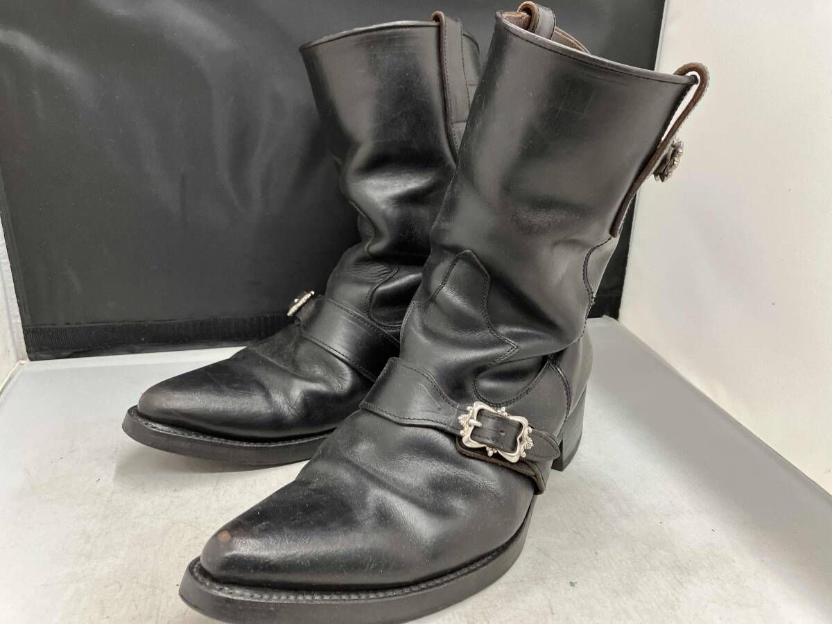 foot the coacher/POINTED STRAP/エンジニアブーツ/26cm/ブラック/レザーブーツ/vibramソール/フットザコーチャー/ビブラムソール