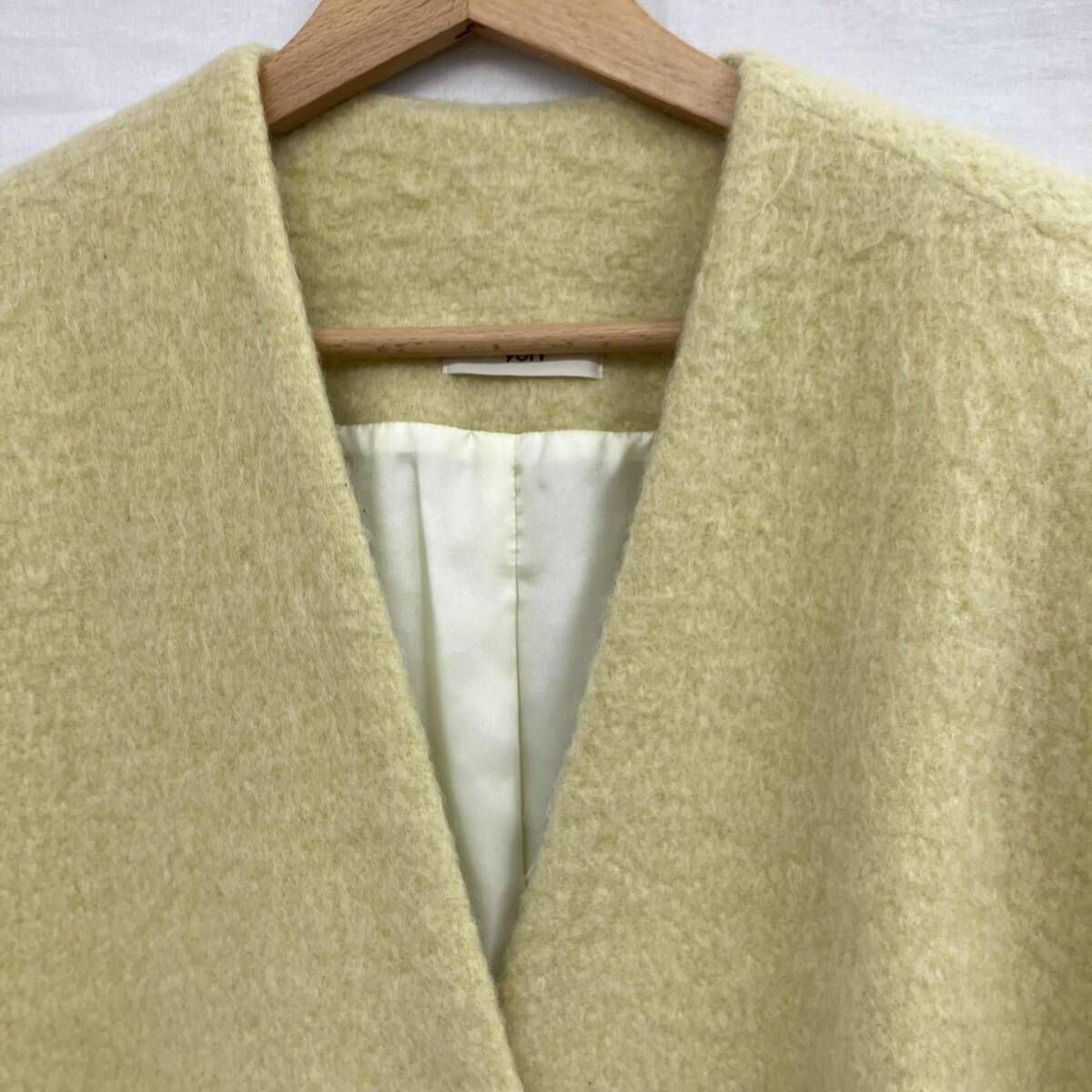 yori/ヨリ／ウールモヘアシャギージャケット／レモンイエロー ／YR25