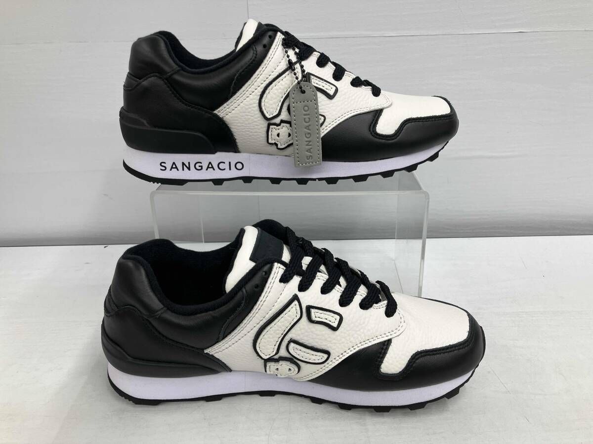 SANGACIO ホワイト/ブラック スニーカー にゅ×抽選〕ホワイト＆ブラック | SANGACIO