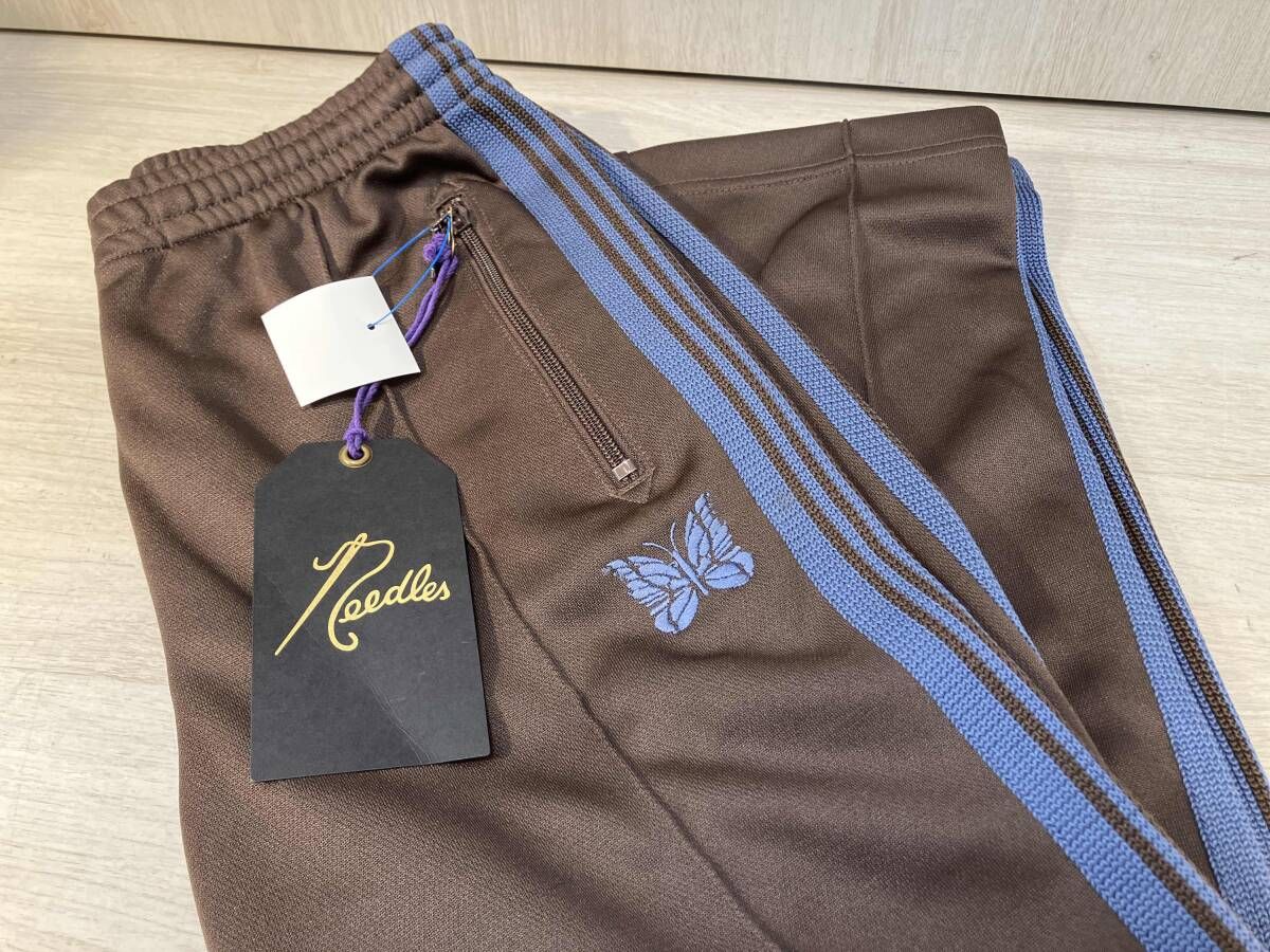 Needles ブラウン/ブルー パンツ S ストレートS ブラウンブルーホワイトニードルスニードルズ