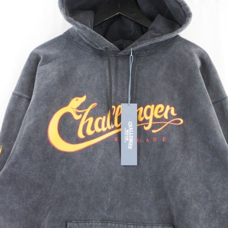 美品 CHALLENGER チャレンジャー プルオーバーパーカー SNAKING LOGO