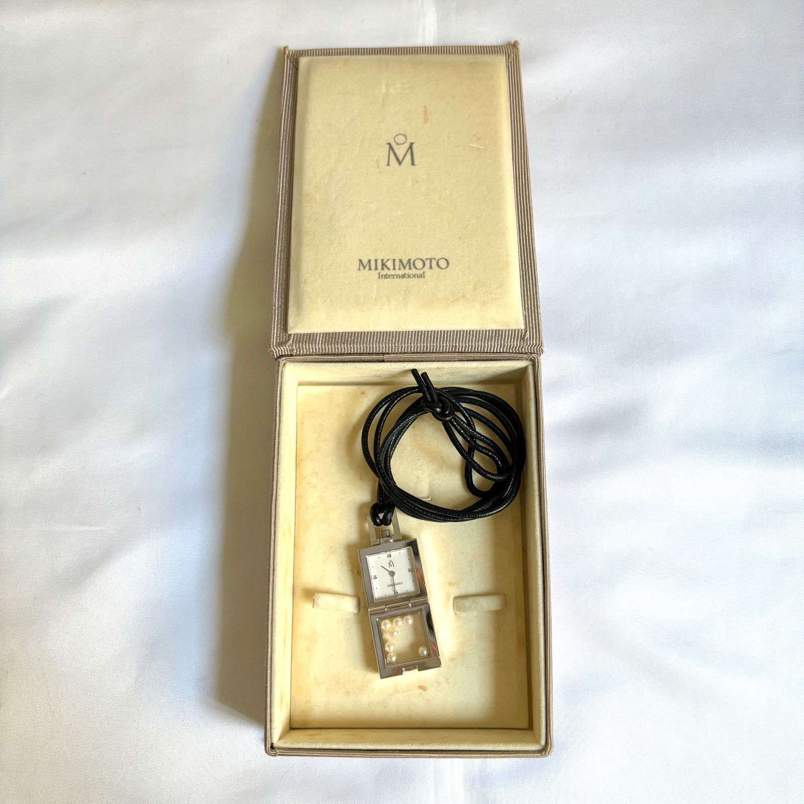 箱付/新品電池】MIKIMOTO ミキモト 7Pパール 懐中時計 ペンダント