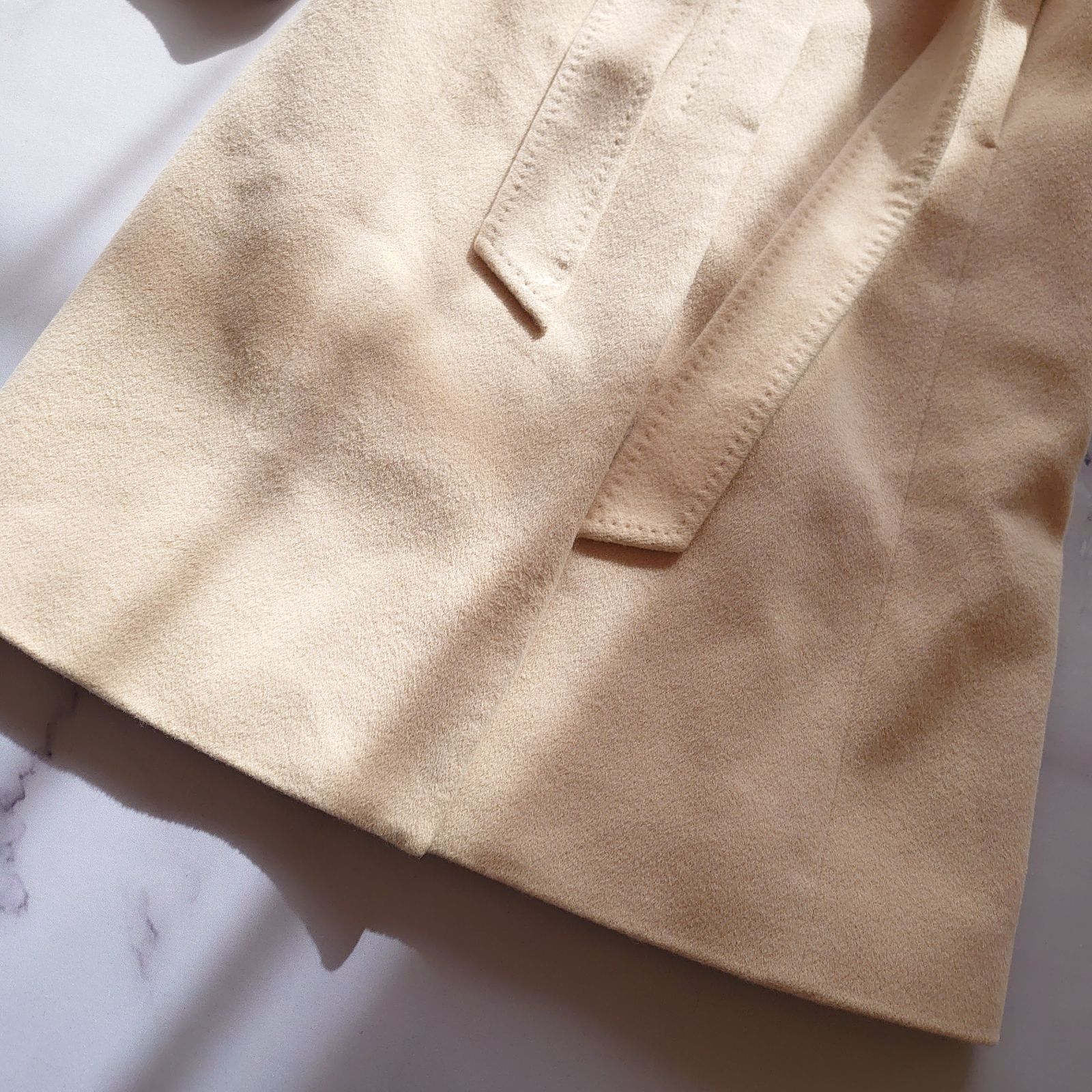 アナイ アンゴラ ウール ロングコート 比翼 ベルト コレクション