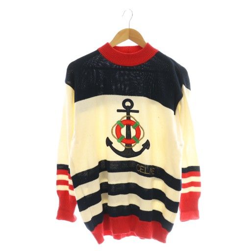 セリーヌ CELINE ボーダー ハイネック ニット 購入 セーター 40