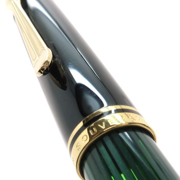 Pelikan スーベレーン 万年筆 14c-585 グリーン ストライプ 新品同様