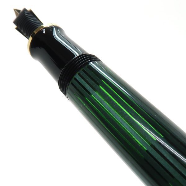 Pelikan スーベレーン 万年筆 14c-585 グリーン ストライプ 新品同様