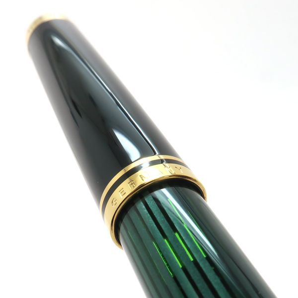 Pelikan スーベレーン 万年筆 14c-585 グリーン ストライプ 新品同様