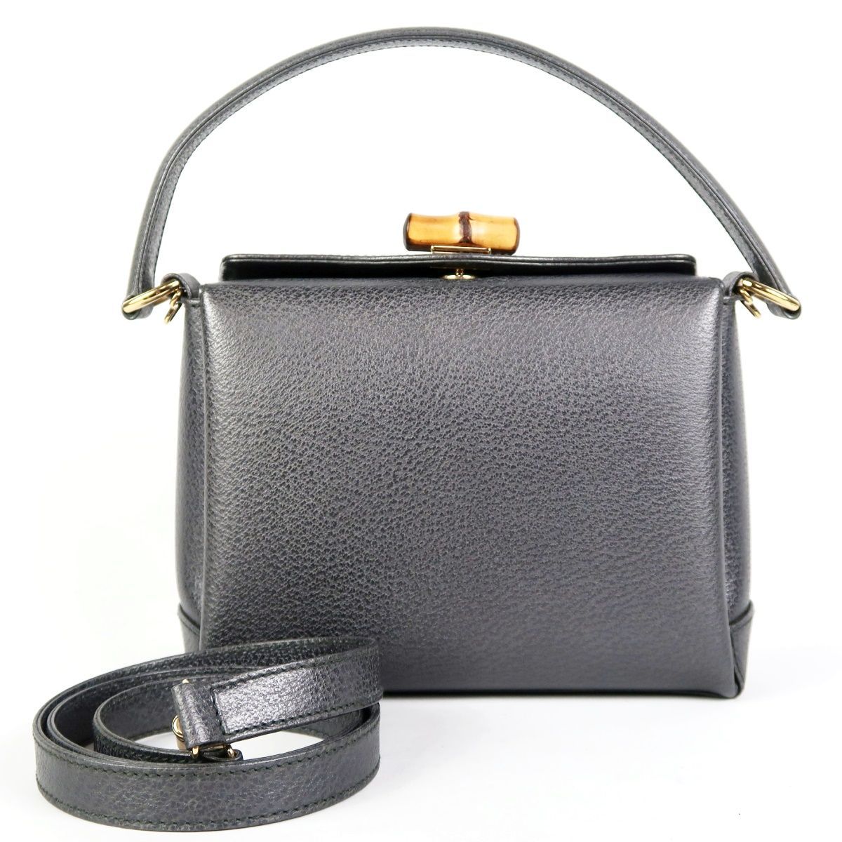美品】GUCCI グッチ バンブー ターンロック イタリア製 2WAYショルダー