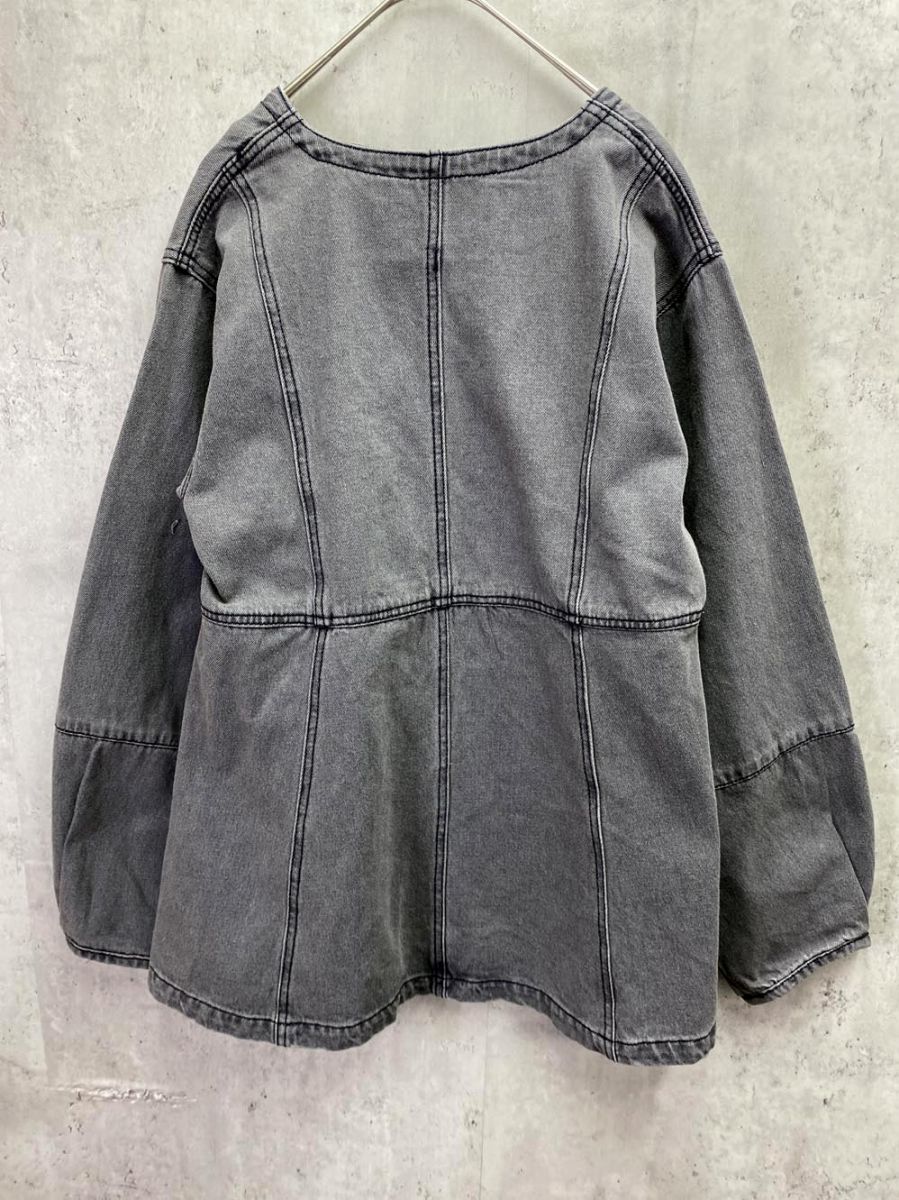 新品 FRAME WORK フレームワーク Vネック ノーカラー ダブルジップ G