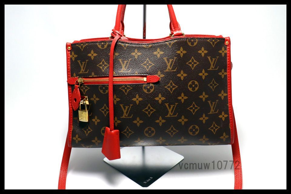 □LOUIS VUITTON モノグラム ポパンクールPM レザー 2way ハンドバッグ