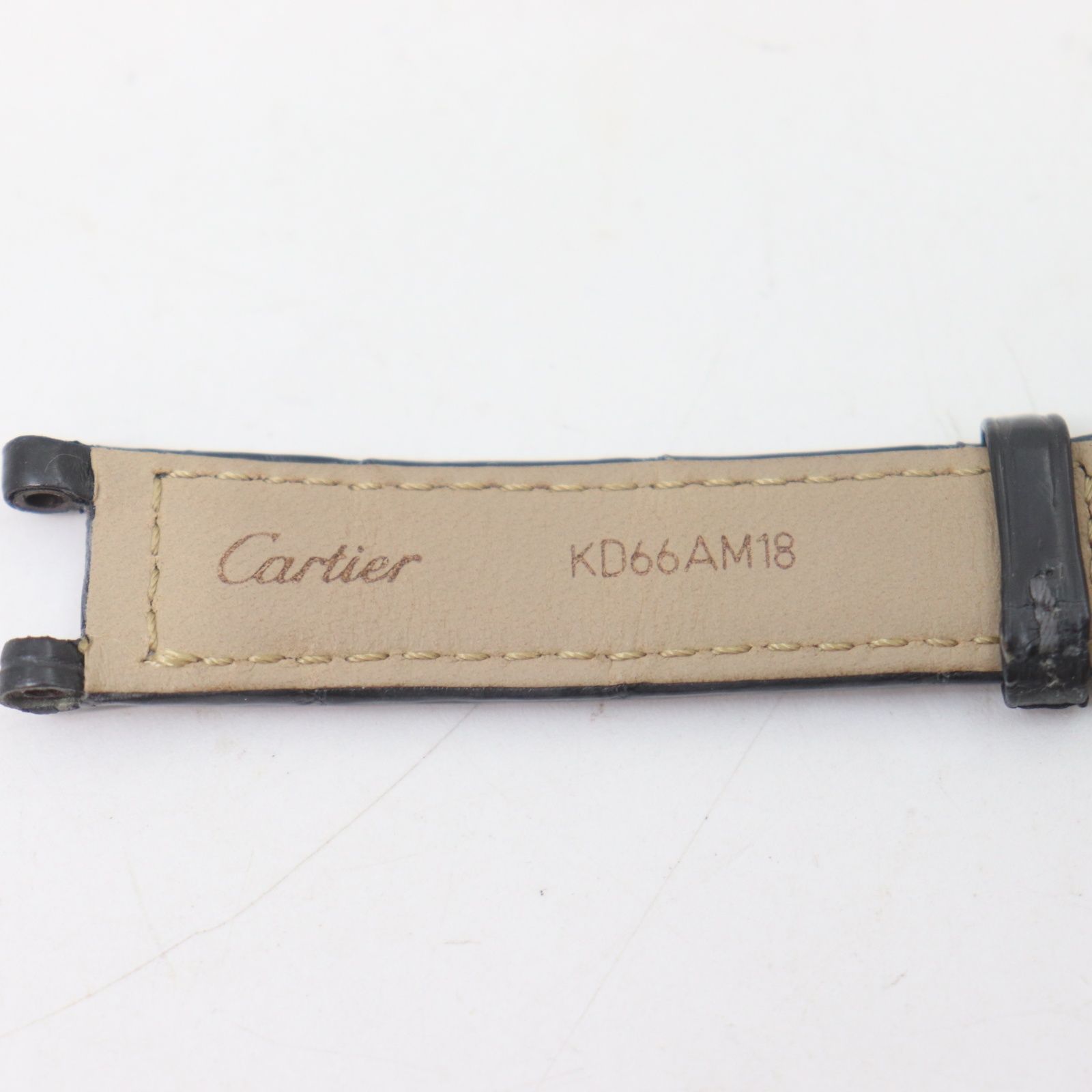 ITMYOIQL28RS Cartier カルティエ 純正 革ベルト レディース 腕時計 ブラック KD66AM18 レザー 替えベルト パーツ Cartier（カルティエ） 純正 レザーベルト パシャ Dバックル付