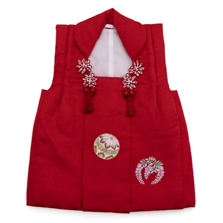 七五三 3歳 三歳 正絹 被布コート 単品 女の子 売れ筋 しゃれっこ 赤