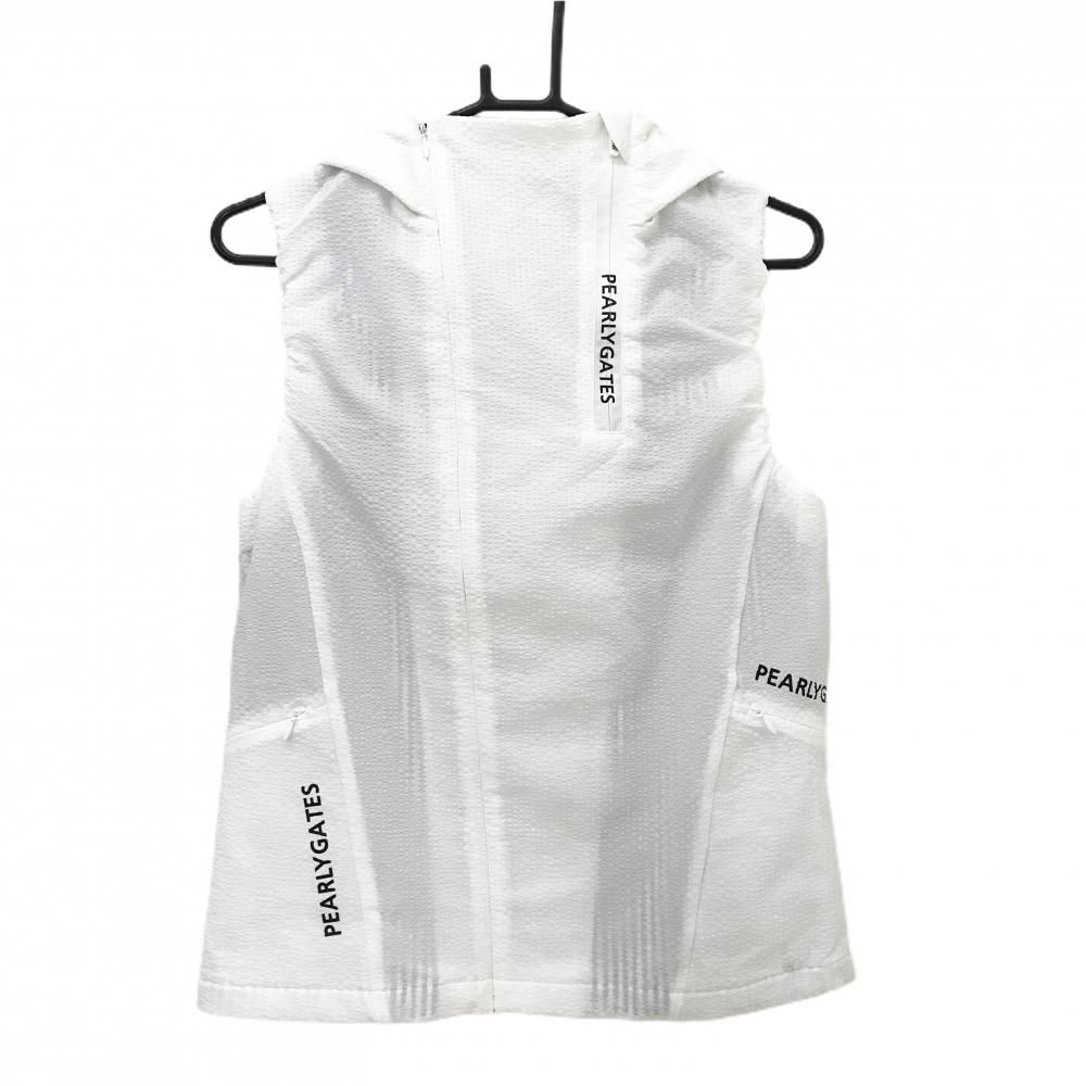 美品★PEARLY GATES フード付きベスト ホワイト PEARLY GATES フード付きベスト ホワイト - メルカリ