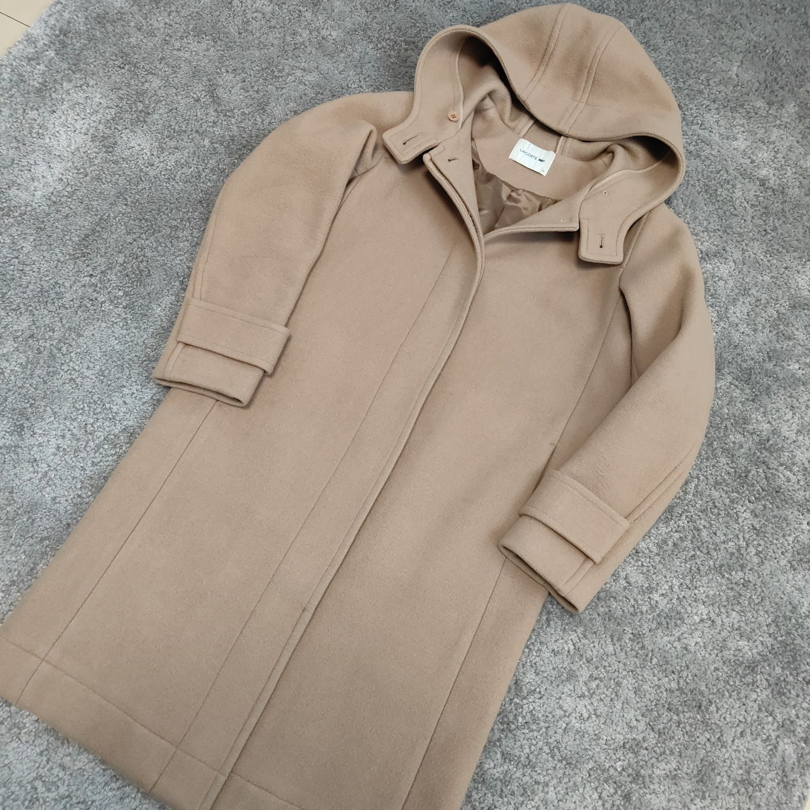 LACOSTE ラコステ 【サイズ】 36 フーデッドコート ウール 比翼 