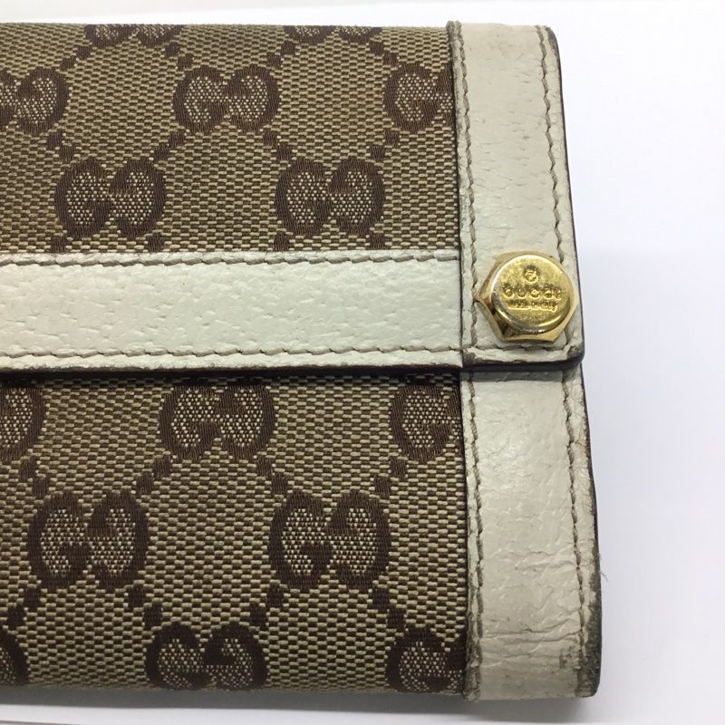 GUCCI【グッチ】二つ折り長財布 153211 GGキャンバス ブラウン系