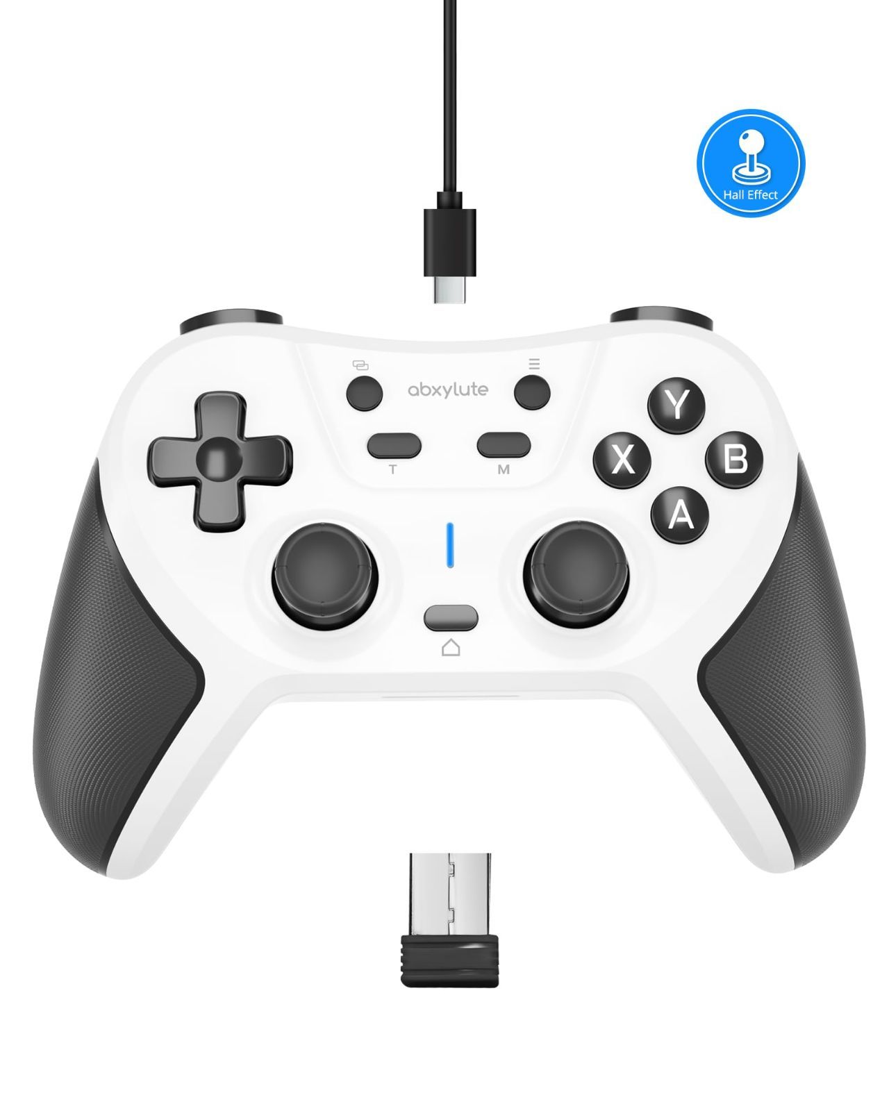 【特価商品】ゲームパッド（振動機能付き）無線/有線/2.4GHz コンソールレイアウト ゴム加工グリップ搭載 - - リマップ可能な背面ボタン ホール効果スティック＆トリガー ワイヤレスゲームコントローラー（対応：PC/Switch/iOS/Android/P