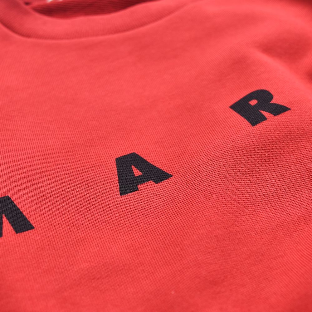 マルニ キッズ トレーナー 大人もOK レディース レッド ロゴ プリント