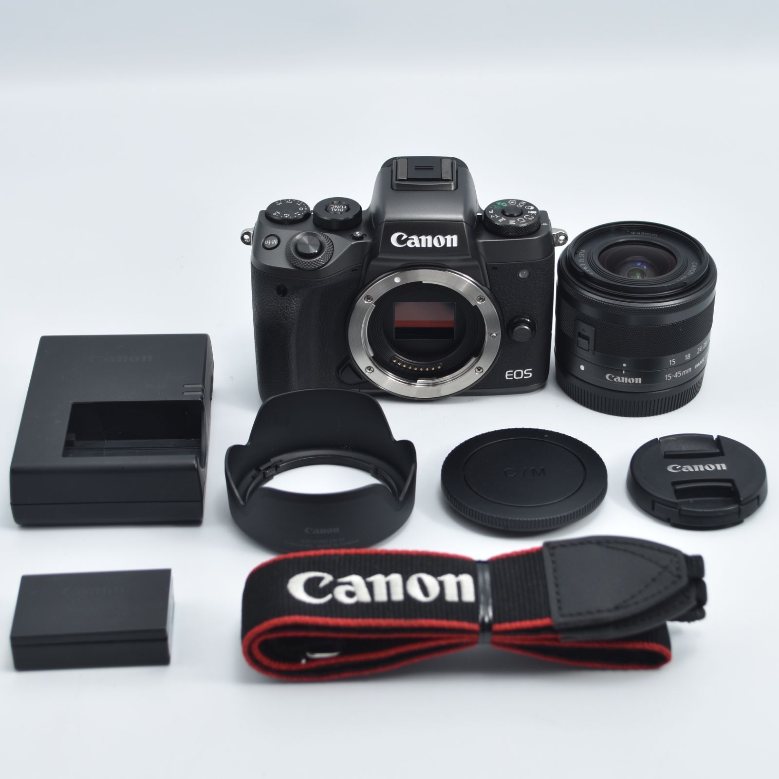 B#10474 T Canon ミラーレス一眼カメラ EOS M5 レンズキット EF-M15