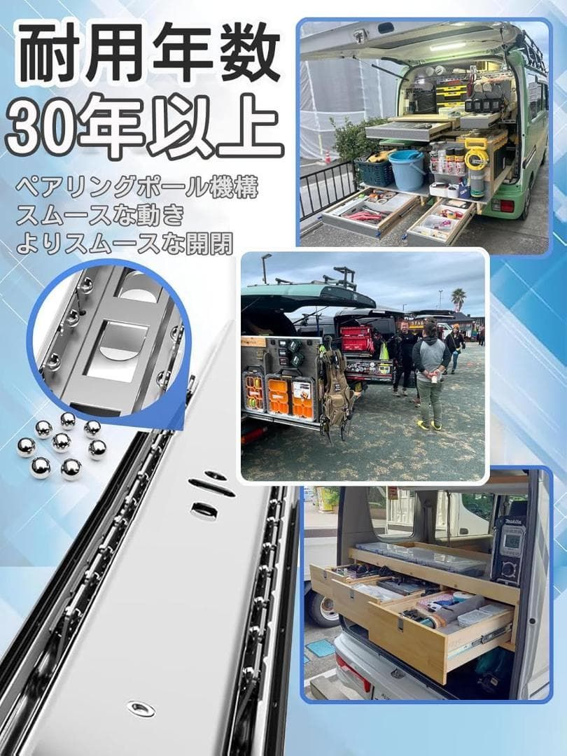 1500mm スライドレール 超重量用 幅76mm 3段引 3003 - メルカリ
