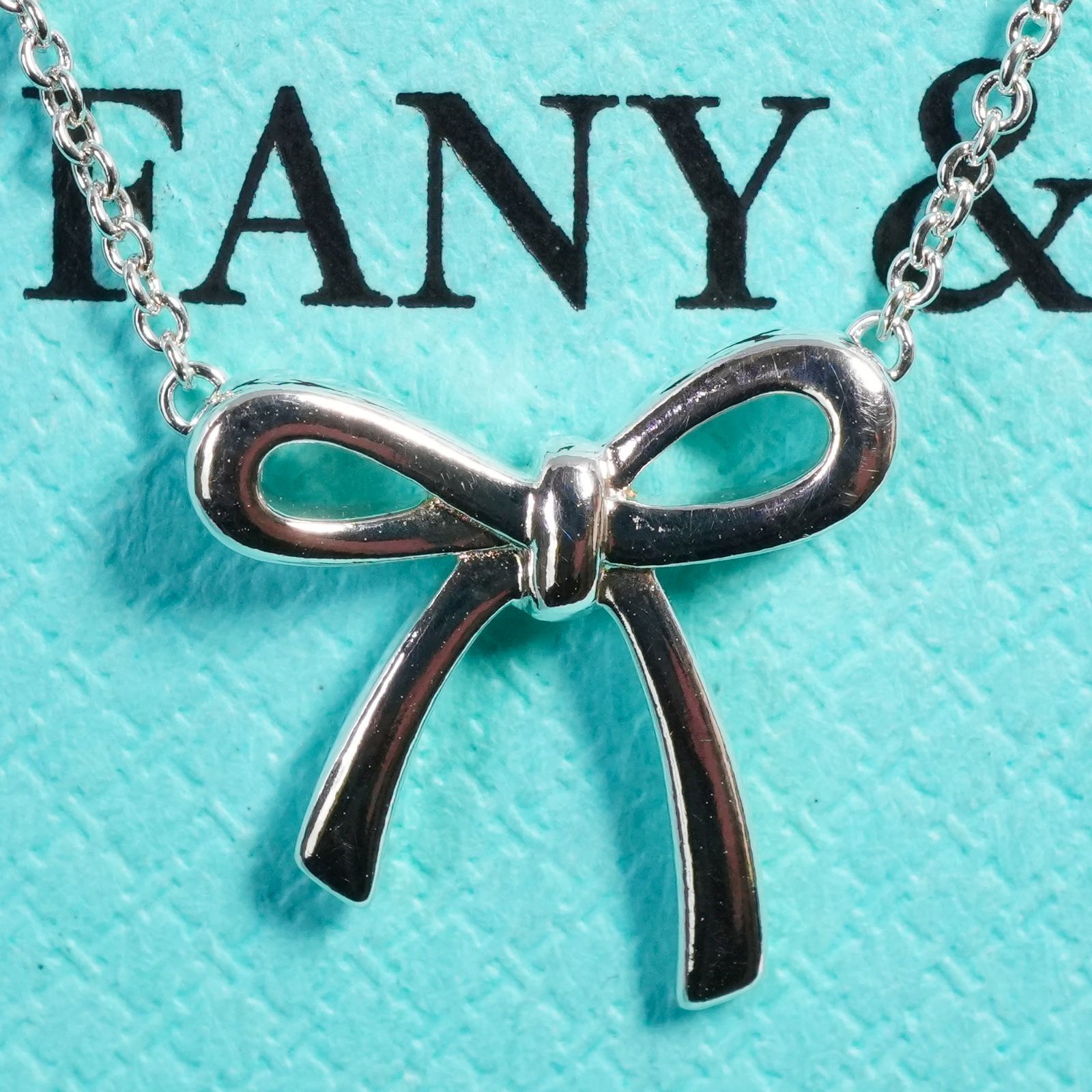 週末値下げ！ 美品 クリーニング済 Tiffany & Co. リボンネックレス 極美品ティファニー リボンモチーフ ボウ ペンダント ネックレス/25