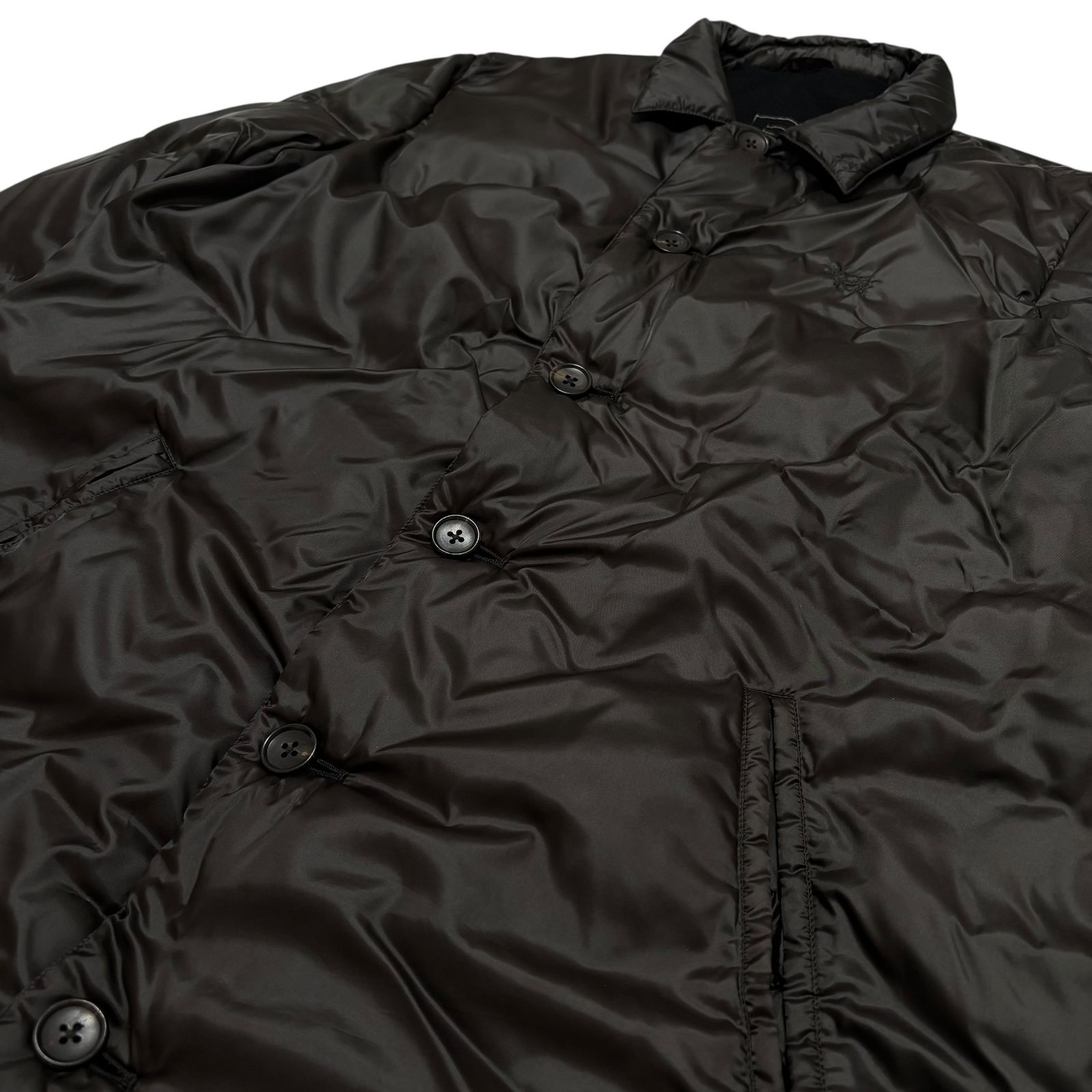 極美品✨️ Papas パパス ダウンコート フェザー M 裏地 総柄 クマ 古着 パパス Papas ダウンコート クリーニング済み メンズ 48 Mサイズ