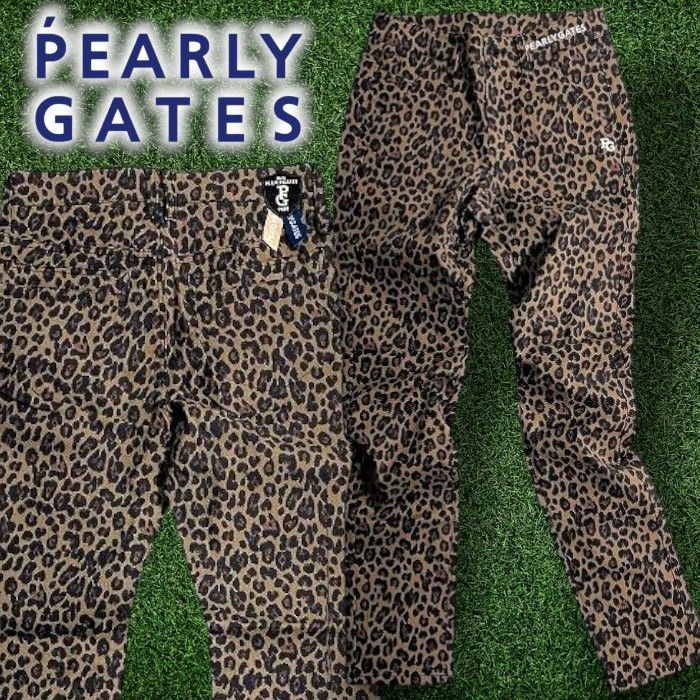 PEARLY GATES パーリーゲイツ ゴルフ ドビー変形ダイヤ レオパード柄