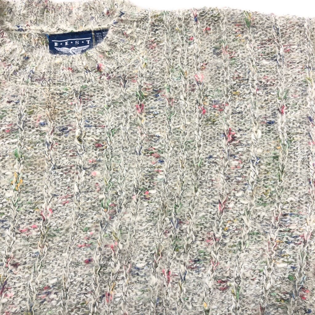 メンズ BEST AMERICAN CLOTHING モヘア混 メランジセーター マルチ