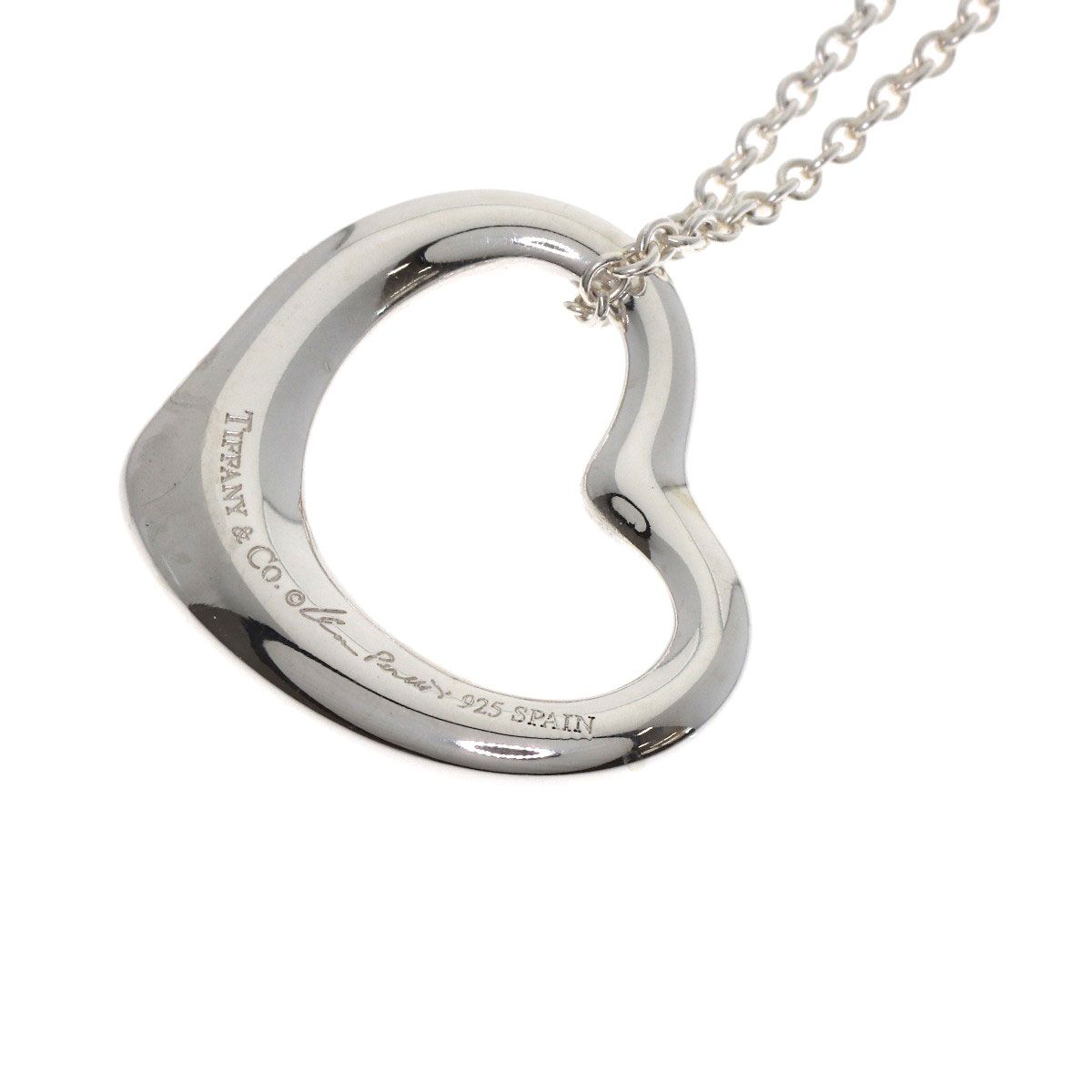 TIFFANY&Co. ティファニー オープンハート ネックレス SV レディース