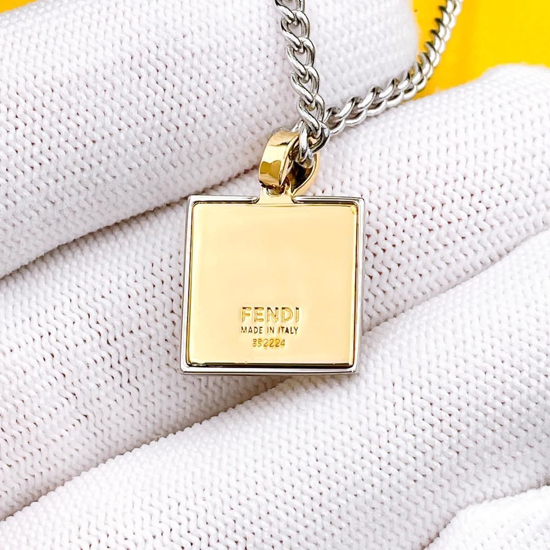 ◇フェンディ◇FENDI FF ネックレス シルバー × ゴールド ブランド