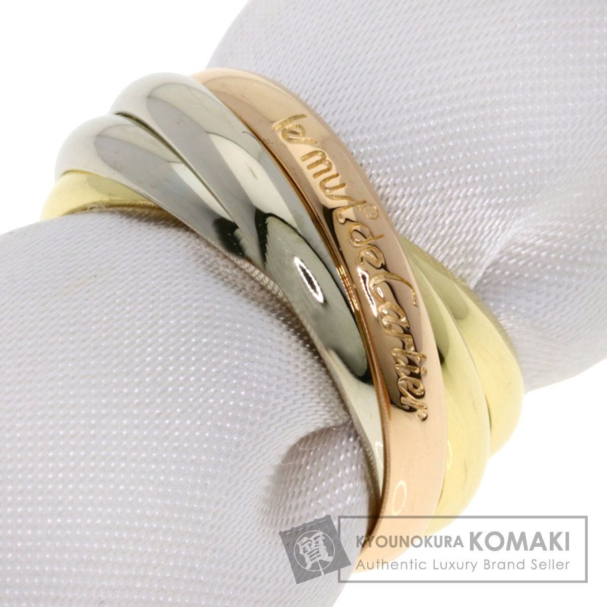 CARTIER カルティエ トリニティ 5連 #52 リング・指輪 K18YG K18PG