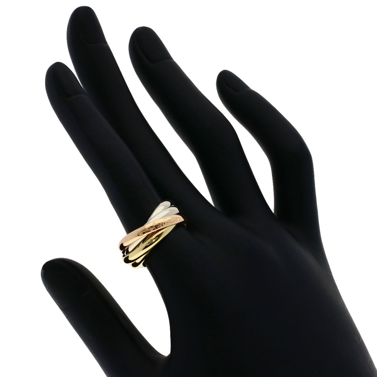 CARTIER カルティエ トリニティ 5連 #52 リング・指輪 K18YG K18PG