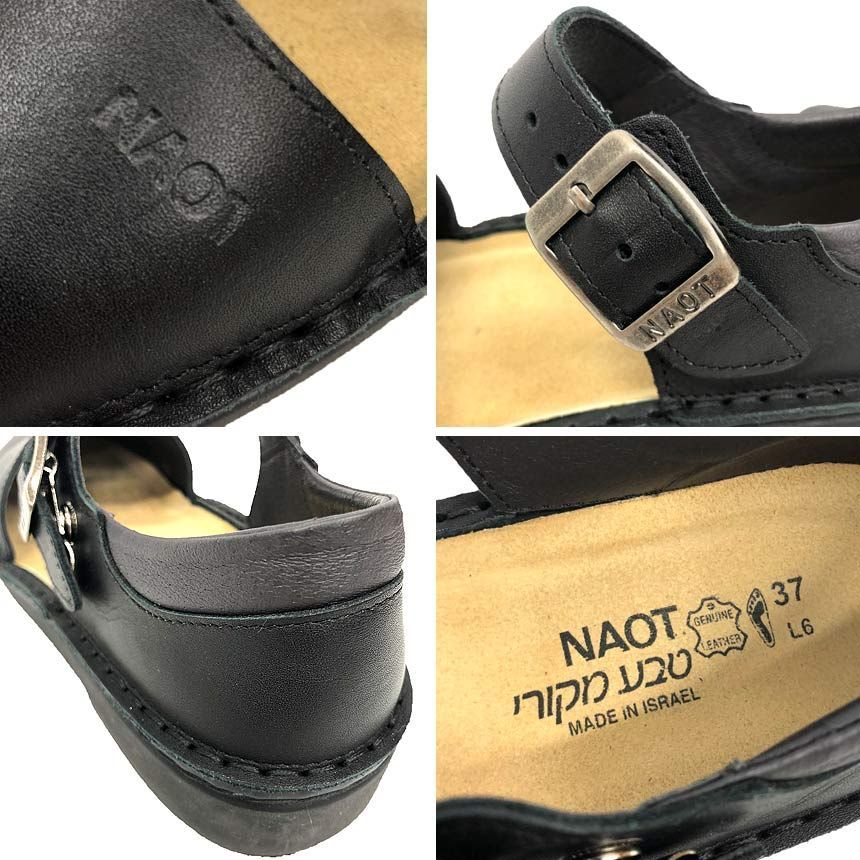 公式 NAOT ナオト ストラップシューズ OLGA オルガ 37サイズ ブラック