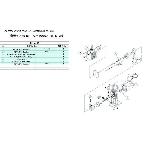 ULVAC ストア G−100S 3／101S用メンテナンスキットB