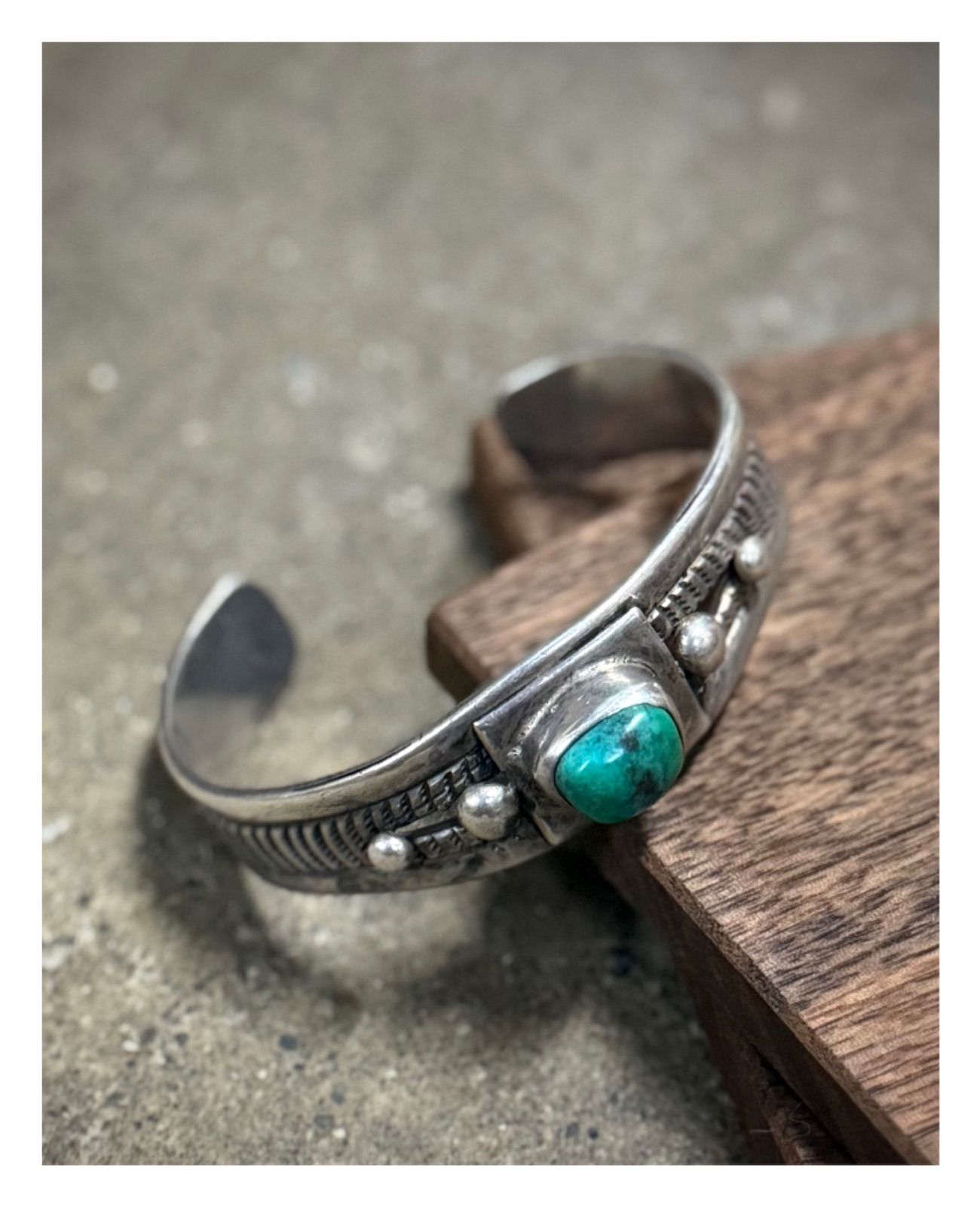 1920-30s ナバホ Old Pawn ターコイズ シルバー バングル ロイストン